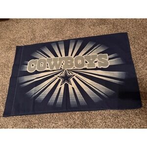 Dallas Cowboys NFL Standard Pillowcase Double Sided Helmet Star Navy Blue Silver